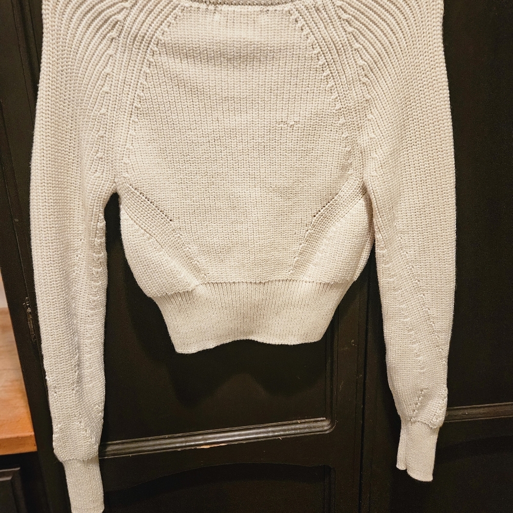 NWOT Z Supply Cream Tone Cropped Cardigan Extra Button; Pristine - Picture 7 of 9